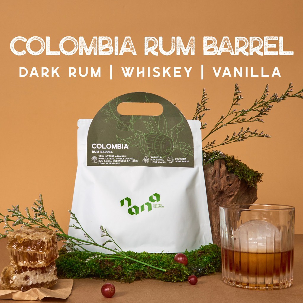 Nana Coffee Roasters เมล็ดกาแฟ คั่วอ่อน - Colombia San Jose Rumbarrel 100g