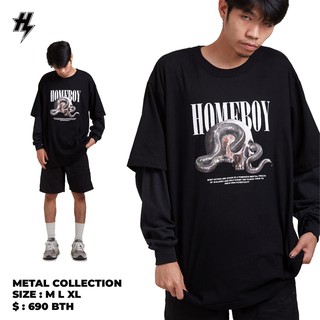 XbBC //HOMEBOY L HB SNAKE TEE เสื้อยืดโอเวอร์ไซส์!