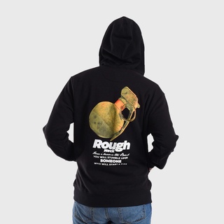 Roughneck HZ047 เสื้อฮู้ดดี้ มีซิป ลาย Became The Bomb สีดํา