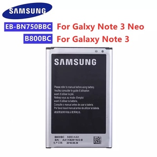 แบตเตอรี่ Samsung B800BC สำหรับ Galaxy หมายเหตุ3 N900 N9002 N9009 N9008 N9006 N9005 EB-BN750BBC หมายเหตุ3 Neo N7508V