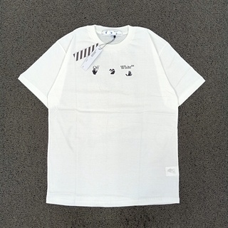 เสื้อยืดพรีเมี่ยม พิมพ์ลาย Off WHITE SPRAY MARKER SKATE สีขาว