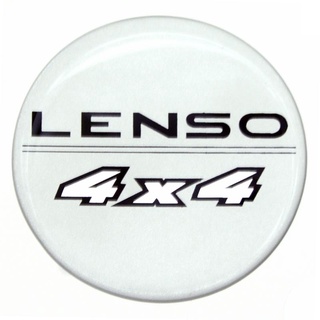 ราคาต่อ 2 ดวง สติกเกอร์ LENSO 4X4 แลนโซ่ สติกเกอร์เรซิน sticker rasin ขนาด 67 มิล