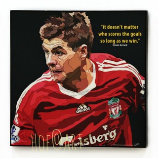Steven Gerrard #4 สตีเวน เจอร์ราร์ด​ Liverpool ลิเวอร์พูล​ รูปภาพ​ติด​ผนัง​ pop art ฟุตบอล​ กรอบรูป​ แต่ง​บ้าน​ ของขวัญ