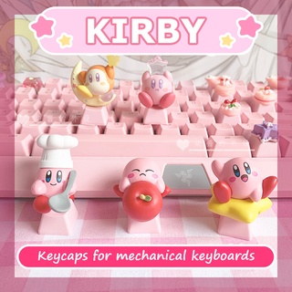 【Keycap】 Kirby Star Game ABS ปุ่มกดคีย์บอร์ด✔ปุ่มกดคีย์บอร์ดสเตอริโอ R4 คริสตัล น่ารักมาก สีชมพู สําหรับเด็กผู้หญิง el oem R4