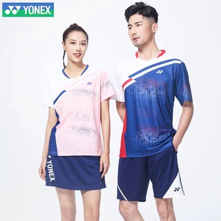 Yonex ใหม่ ชุดกีฬา เสื้อแบดมินตัน แขนสั้น สําหรับผู้ชาย และผู้หญิง