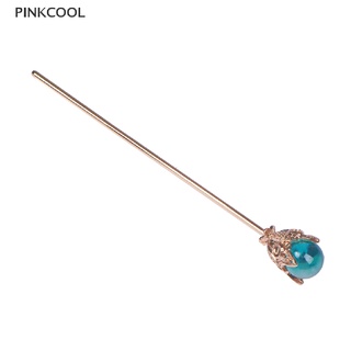 Pinkcool กิ๊บติดผม สไตล์โบราณ สีฟ้า เครื่องประดับผม 1 ชิ้น