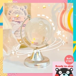 ลูกโลกคริสตัล✨《พร้อมส่ง》ลูกโลกจิ๋วหมุนได้ 360'🌍 ตกแต่งห้อง น่ารักมากกกก