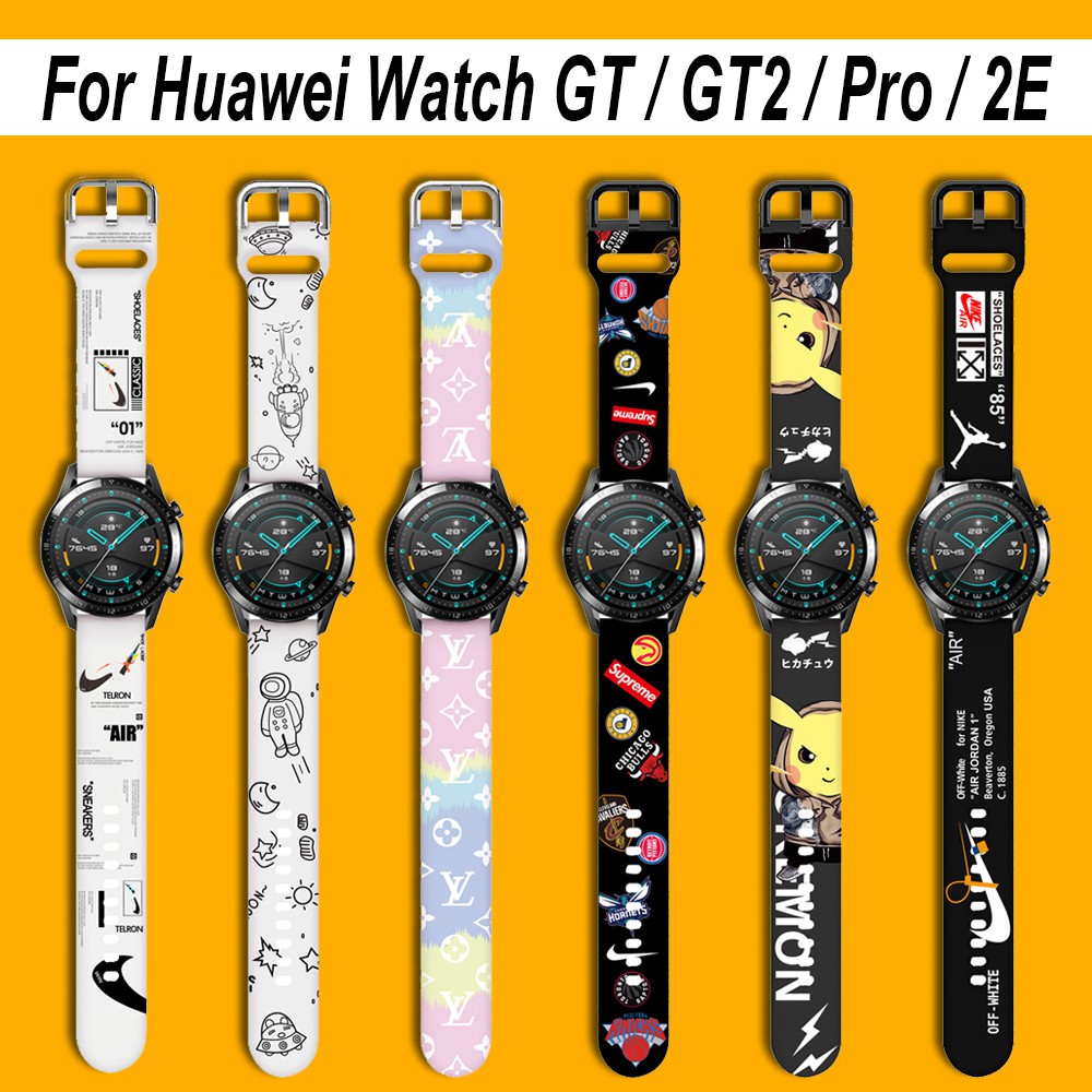 22 มม.สายคล้องคอซิลิโคนเปลี่ยนน่ารักสําหรับนาฬิกา Huawei Watch GT2 GT3 SE GT4 GT5 Pro 46mm GT 2e