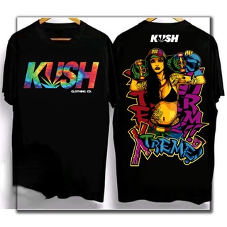 เสื้อวินเทจผญ - เสื้อยืดสําหรับผู้ชาย☁L. KUSH เสื้อยืดถนนสเก็ตบอร์ดเสื้อยืดการออกแบบใหม่เสื้อผ้าที่