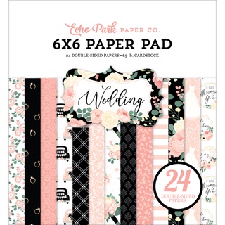 Wedding Echo Park Double-Sided Paper Pad 6"X6" 24/Pkg