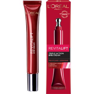 LOREAL PARIS Revitalift Triple Action Eye Cream 15 ml.ครีมบำรุงผิวรอบดวงตา 15 มล.