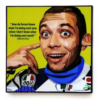 Valentino Rossi #1 วาเลนติโน่ รอสซี่ The Doctor รูปภาพ​ติด​ผนัง​ pop art​ กรอบรูป​​ นักแข่งรถ ของขวัญ​​ รูปภาพ​ แต่งบ้าน