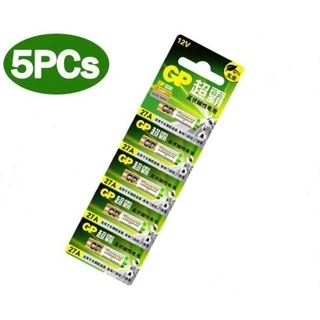 5 ก้อน GP 27A 12V ถ่านรีโมทรถยนต์ กริ่งไร้สาย รีโมทประตูอัตโนมัติ