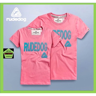 rudedog  เสื้อคอกลม  ชาย หญิง รุ่น fast lane สีชมพู