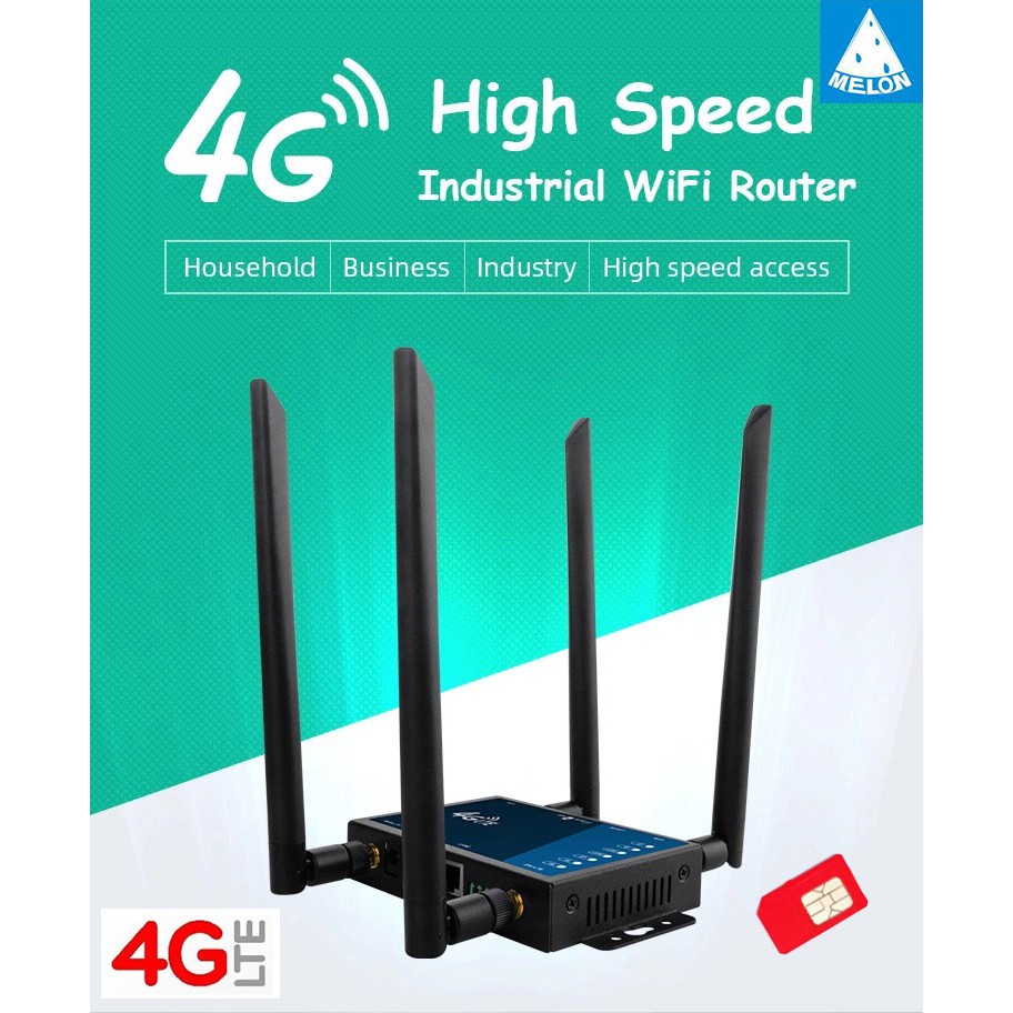 4G Wifi Router 300Mbps เร้าเตอร์ ใส่ซิม SMA Port ถอด เปลี่ยน เสา อากาศ ได้  SIM Card Slot Easy Setup Plug Play