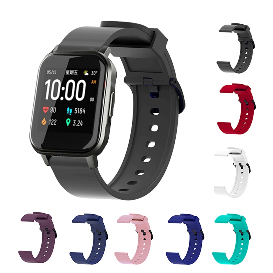 สายรัดข้อมือซิลิโคนเปลี่ยนสร้อยข้อมือสําหรับ Haylou Smart Watch 2 LS02 RS4 RS4 Plus สายสมาร์ทวอทช์