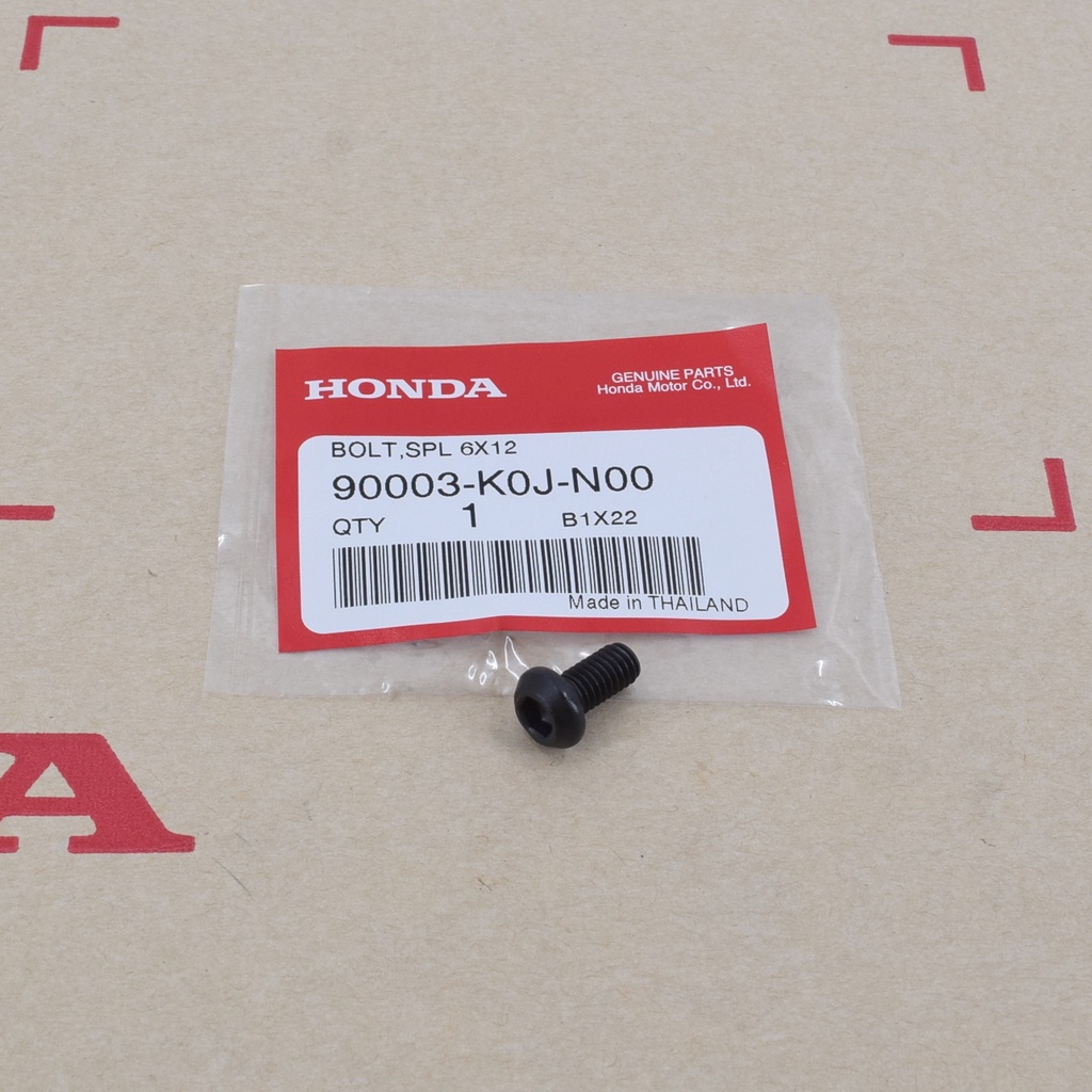 น๊อตไล่ลม กระบอกดันโซ่ราวลิ้น 6x12มิล แท้ศูนย์ออนด้า ราคา/1ชิ้น 90003-K0J-N00