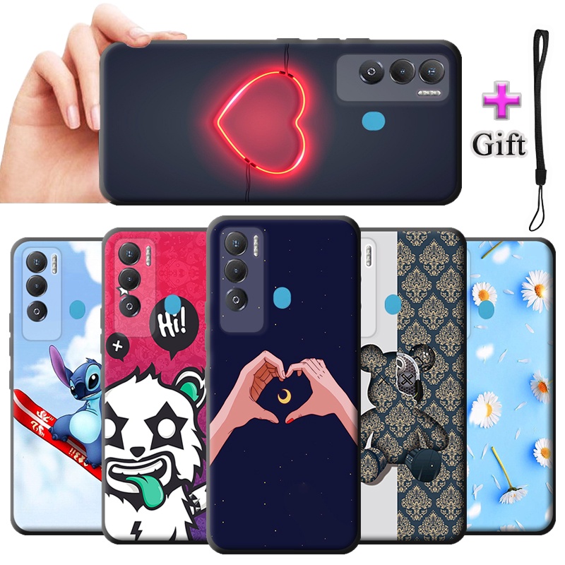 Tecno Pova Neo LE6 LE6h กรณีทาสีซิลิโคนนุ่ม TPU การ์ตูนสําหรับ Tecno Pova Neo LE6 LE6h