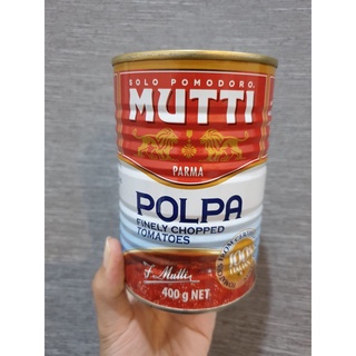 พร้อมส่ง !!  มูตติ โพลพา มะเขือเทศบดละเอียด 400 กรัม Mutti Polpa Finely Chopped Tomatoes 400 g.