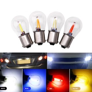 หลอดไฟเลี้ยว Led 1156 ba15s p21w 1157 BAY15D P21 5W COB 12V DC สีแดง สีแดง สําหรับรถยนต์ 1 ชิ้น