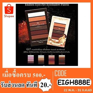 อายแชโดว์ GINA GLAM จีน่า เกลม เอ็นเลส อายส์โปรอายแชโดว์ พาเลทท์