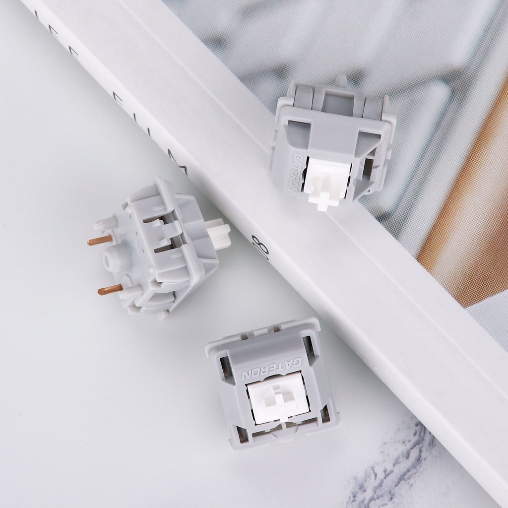 [Tactile] GATERON BLIZZARD SWITCHES x1 สวิทช์สองจังหวะสีเทาขาว มีการ pre lubed แบบบาง ๆ จากโรงงานมาแ