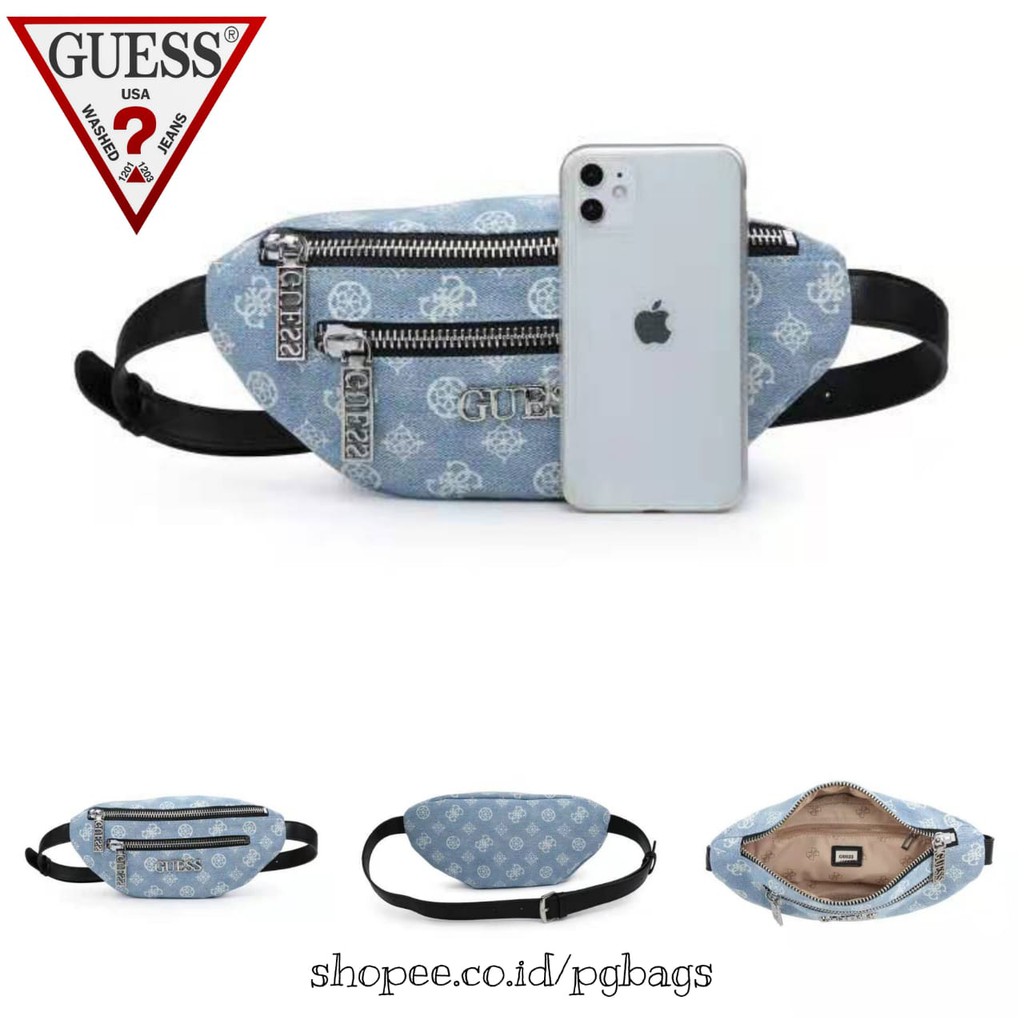 GGUESS RONNIE DENIM BLUE WAIST BAG 108087