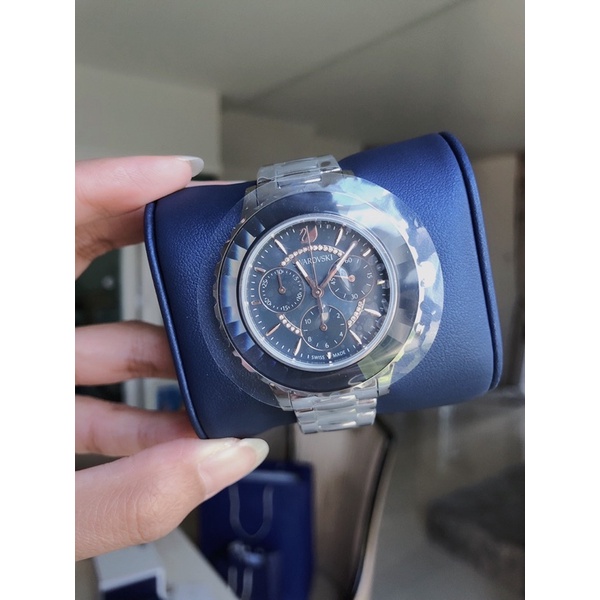 Swarovski Octea Lux Chrono Grey 5452495 นาฬิกาข้อมือสแตนเลสสตีลโรสโกลด์