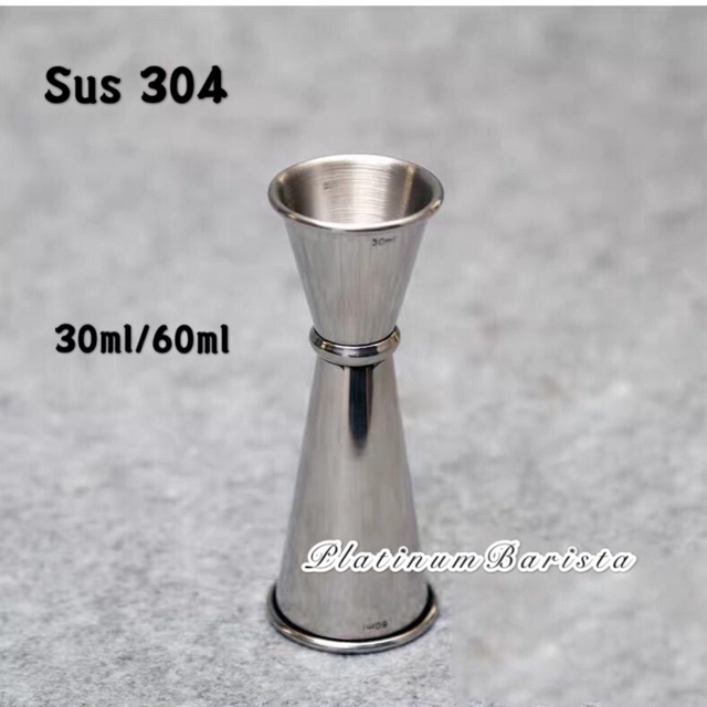 Sus 304 Jigger 30/60 ml ถ้วยตวง ถ้วยตวงสแตนเลส