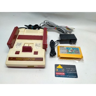 เครื่องเกม Famicom จอยเม็ดถั่ว ระบบ AV หม้อแปลงไฟไทยพร้อมตลับเกมมารีโอ้แท้แถมให้ไปเล่น จอยมีโทโบกดง่ายไม่ปวดมือ