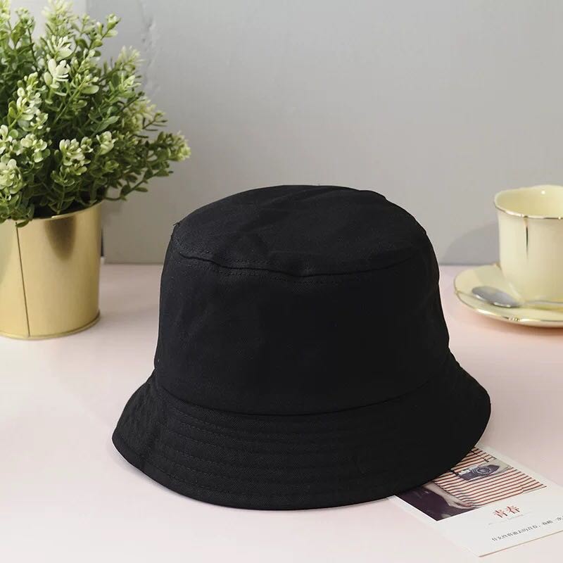 พร้อมส่ง หมวกปีกรอบทรงสวยผ้าหนา Bucket Hat หมวกสีพื้น