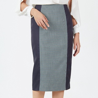 Jousse Skirt กระโปรงทำงาน ทรงสอบเข้ารูป สไตล์คัลเลอร์บล็อก (JL2ONV)