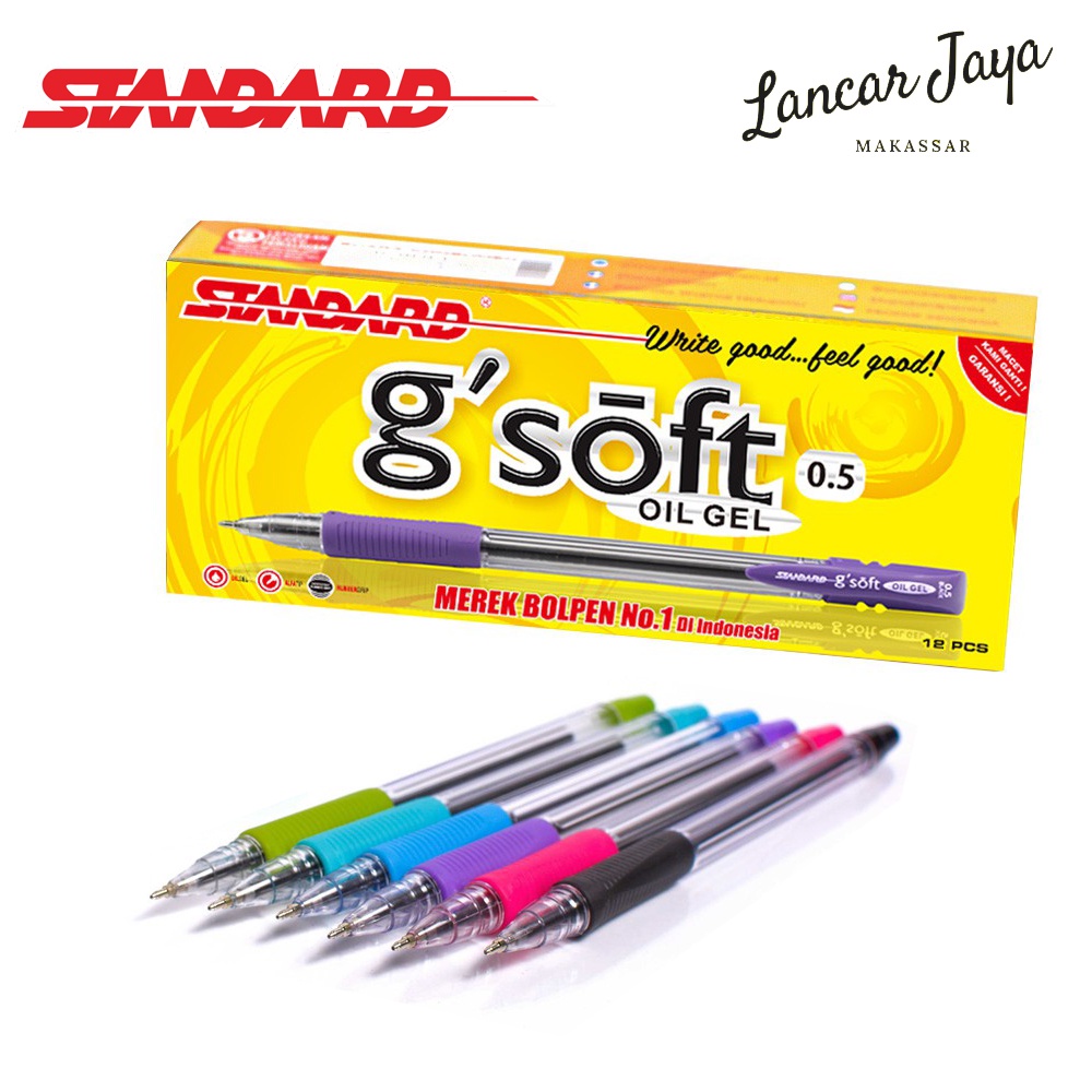 [ 1 กล่อง / 12 ชิ้น ] ปากกา GSoft GSoft Standard 0.5 มม.