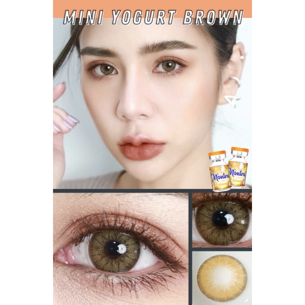 คอนแทคเลนส์🌈Mini Yogurt🌈 Brown / Gray (Montra) ขนาดมินิ💖