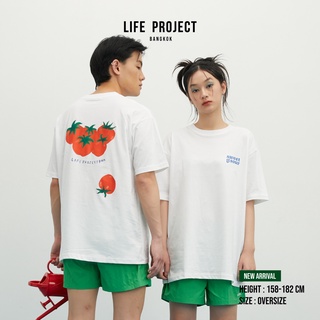 [LIFEPROJECTBKK] Sweet and Sour Oversize - เสื้อโอเวอร์ไซส์ สกรีนลายภาษาอังกฤษ ผ้านุ่มใส่สบาย สกรีนลายมะเขือเทศ