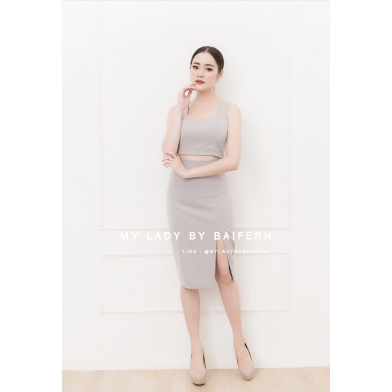เดรสสีเทา แบรนด์ MY LADY BY BAIFERN