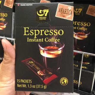 *ปลอมคืนเงิน กาแฟดำ G7 ESPRESSO เข้มข้น กลมกล่อม 1 กล่องมี 15 ซอง