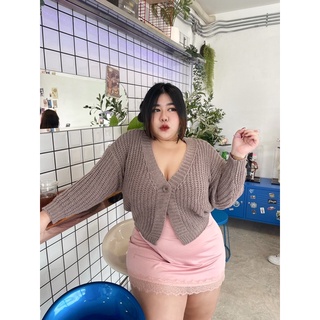 snowy knit ☃️❄️ | เสื้อคลุมสาวอวบ คาดิแกนสาวอวบ 🤍