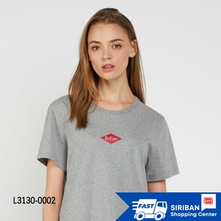 ของแท้100% Lee cooper L3130-0002 เสื้อยืดผู้หญิงสีเทา Minidiamond Tee - Grey