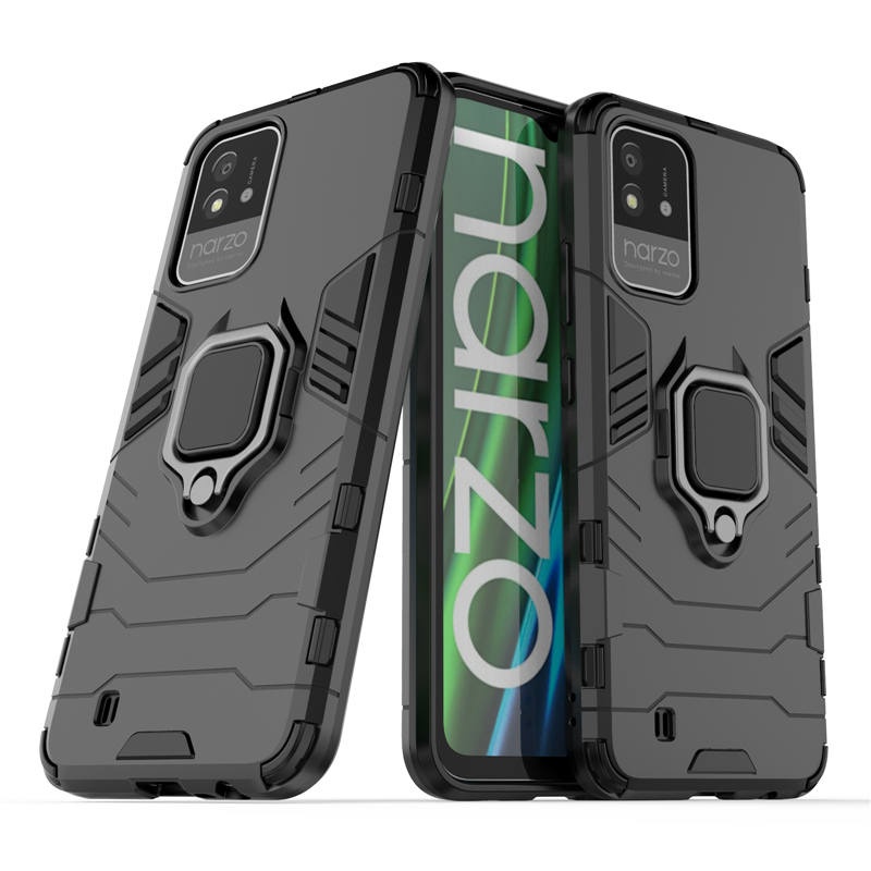 เคส Realme Narzo 50i ฮาร์ดเคสกันกระแทกเคสโทรศัพท์ Hybrid Armor Shockproof Ring Case Realme Narzo50i 