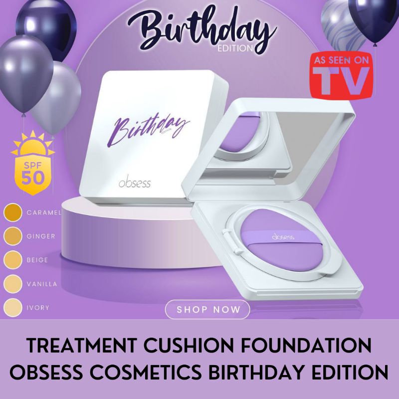 OBSESS COSMETIC BIRTHDAY EDITION TREATMENT CUSHION FOUNDATION