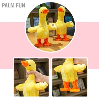 Palm Fun Talking Duck Toy Cute Imitating Sound Singing Walking Educational Plush Doll for Children Friend