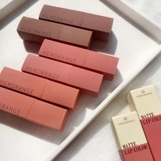 N223 Herorange ลิปสติก ลิปทินท์ เนื้อแมตต์ กํามะหยี่ ธรรมชาติ กันน้ํา ติดทน