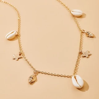 สร้อยคาดเอว แต่งหอยและดาว ใส่ไปทะเล พร้อมส่ง