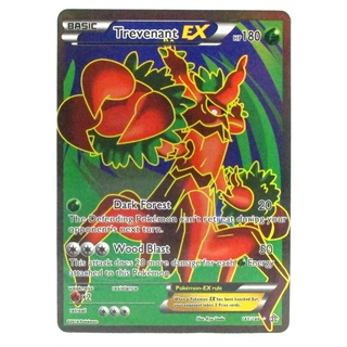 Trevenant EX Card โอร็อต 145/160 Pokemon Card Gold Flash Light (Glossy) ภาษาอังกฤษ