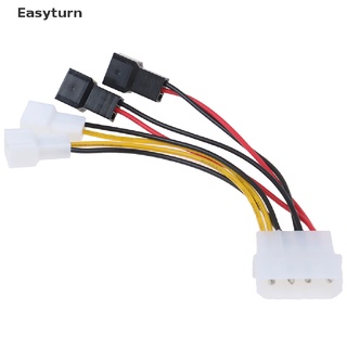 Easyturn PC 4-Pin Molex/IDE to 3-Pin CPU/Chasis/Case Fan Power Cable Adapter Connector TH