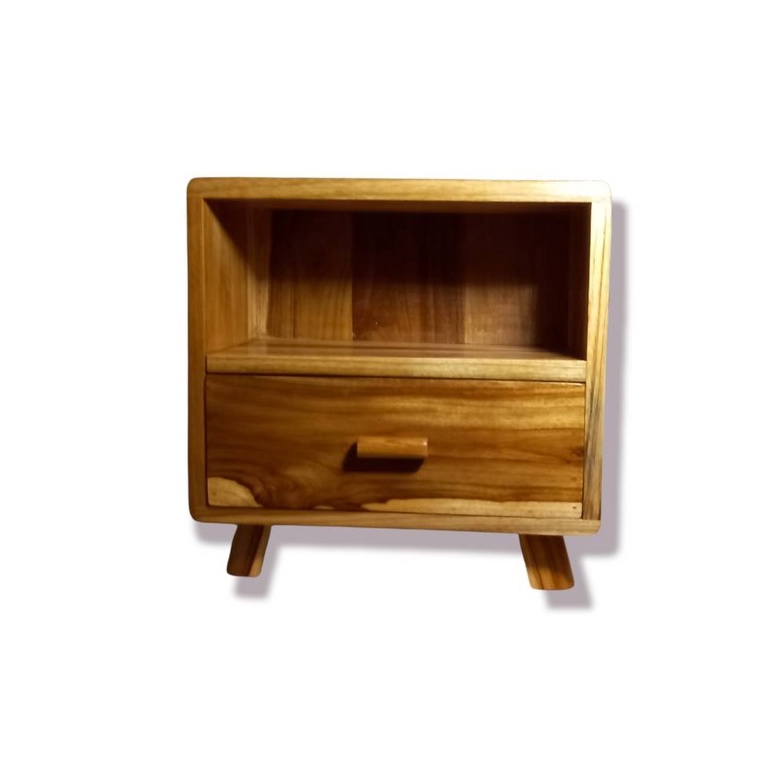 ตู้ข้างเตียงจิ๊วไม้สัก ตู้โชว์ สไตล์มินิมอล  - [ Bebside cabinet wood style minimal ]
