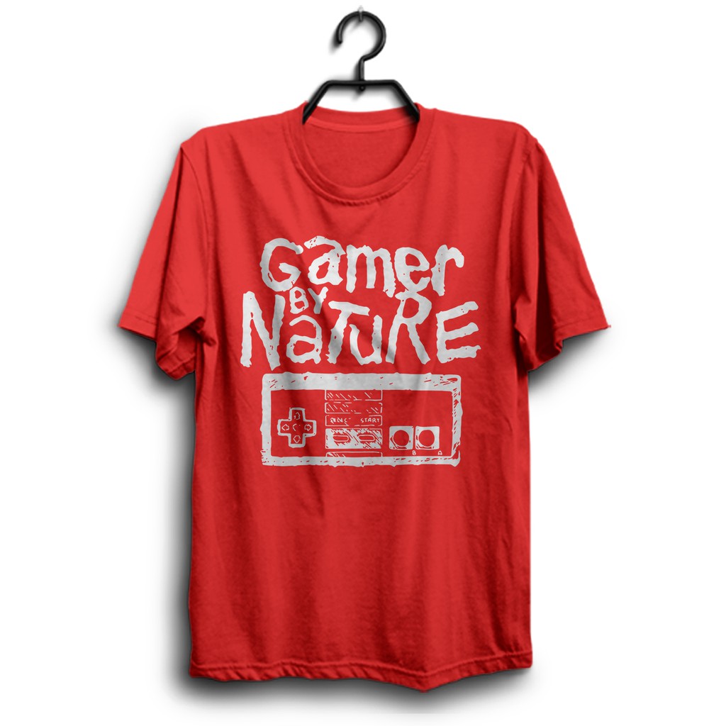 MERAH DISTRO T-SHIRT - GAME NATURE RED BLACK NAVY XS - 6XL