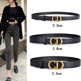 เข็มขัดแฟชั่น เรียบง่าย สีแดง สีดํา สไตล์เกาหลี สําหรับผู้หญ…