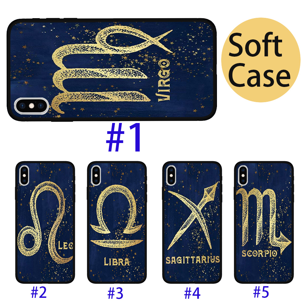 Virgo Zodiac Sign Libra Leo ราศีพิจิก Sagittarius ปลอกยางซิลิโคนสําหรับ iPhone 11 Pro Max 12 Mini 6 